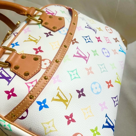 Louis Vuitton White Multicolor Satchel - Picture 2 of 8